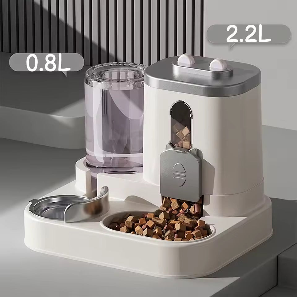 Comedero Automático para Perros y Gatos con Fuente de Agua